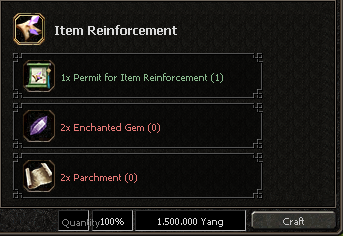 Item Reinforcement
